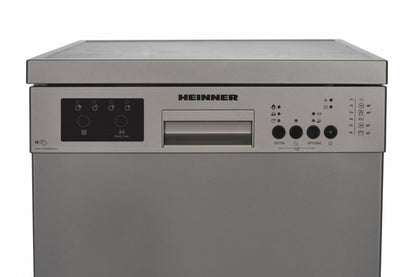 Masina de spalat vase Heinner HDW-FS4506DSE++, 10 Seturi, 6 programe, Clasa E, Half load, Aquastop, 45 cm, Antracit, GARANTIE 12 ANI