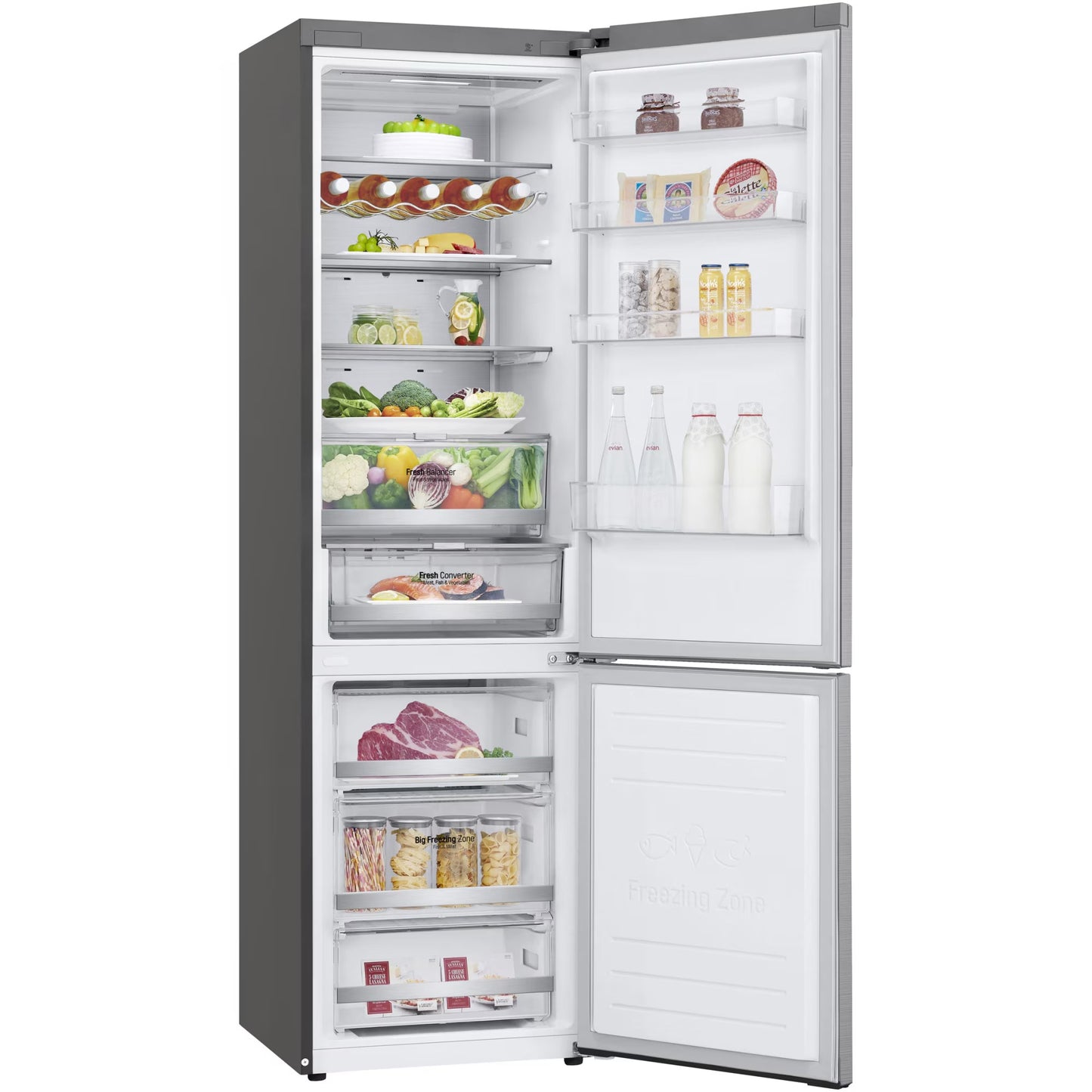 Combina frigorifica LG GBB92STACP, 384 l, No Frost, Smart Diagnosis, Wi-Fi, Clasa C,GARANTIE 8 ANI