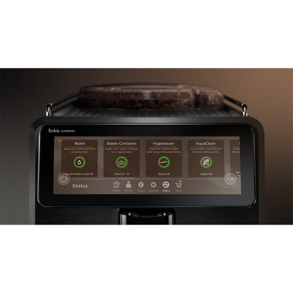 Espressor complet automat Saeco Xelsis Suprema SM8885/00, 15 bari, Tehnologie BeanMaestro, functie LatteDuo, filtru Aqua Clean, GARANTIE 12 ANI