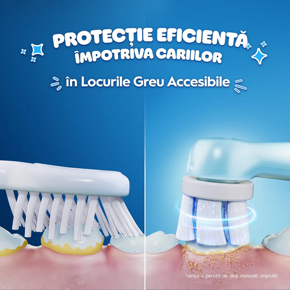 Periuta de dinti electrica copii ORAL-B iO Kids, Disney Stitch, 3 programe, 1 capat, albastru, GARANTIE 7 ANI