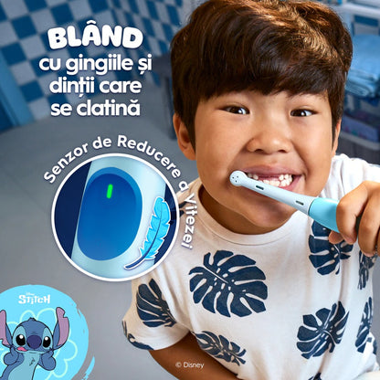 Periuta de dinti electrica copii ORAL-B iO Kids, Disney Stitch, 3 programe, 1 capat, albastru, GARANTIE 7 ANI