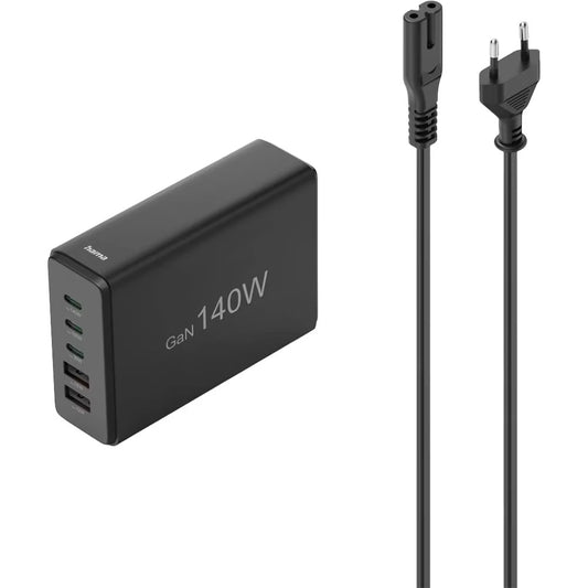 Statie incarcare HAMA 201978, 3x USB-C Power Delivery (PD) 140W, 2x USB-A, negru, GARANTIE 5 ANI