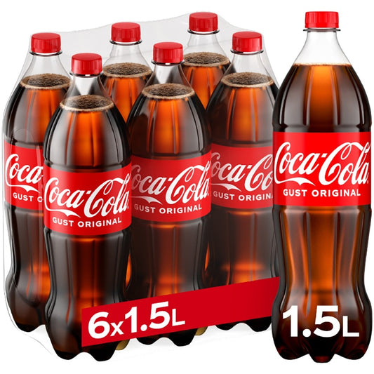 Bautura racoritoare carbogazoasa COCA-COLA bax 1.5L x 6 sticle