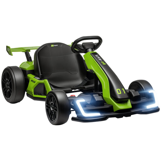 Go-kart electric Homcom, Cu scaun reglabil, 2 motoare, lumini si muzica, 120x76x53.5 cm, GARANTIE 7 ANI