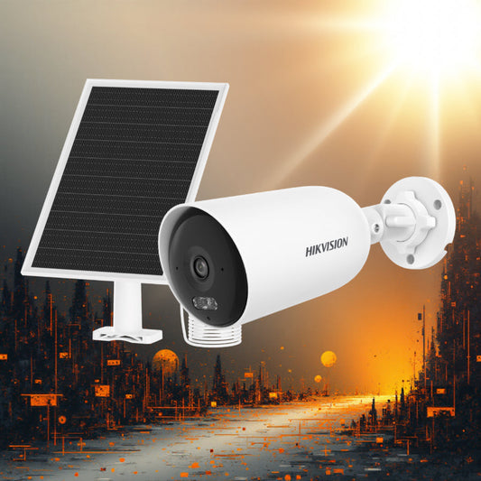 Camera supraveghere exterior 4G LTE cu panou solar Hikvision4 MP, 2.8 mm, GARANTIE 5 ANI