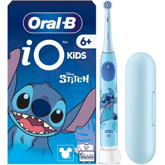 Periuta de dinti electrica copii ORAL-B iO Kids, Disney Stitch, 3 programe, 1 capat, albastru, GARANTIE 7 ANI