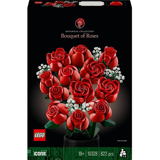 LEGO Botanicals: Buchet de trandafiri 10328, 18 ani+, 822 piese