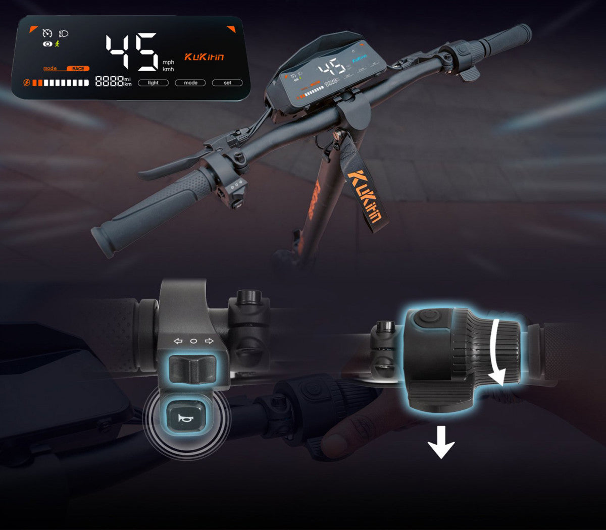 Trotineta electrica Kukirin G2, pliabil Putere 1200W, GARANTIE 6 ANI