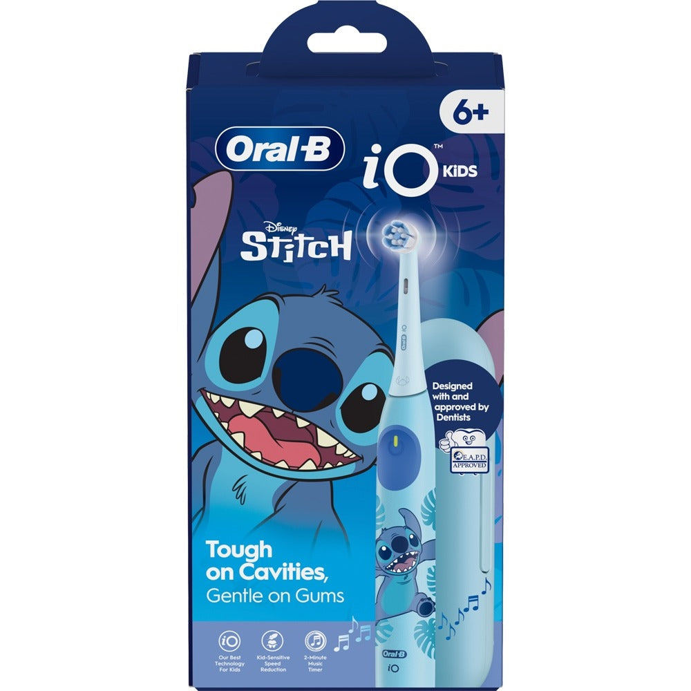 Periuta de dinti electrica copii ORAL-B iO Kids, Disney Stitch, 3 programe, 1 capat, albastru, GARANTIE 7 ANI
