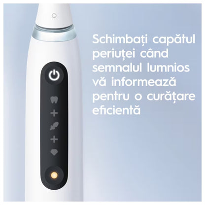 Set 2 periute de dinti electrice ORAL-B iO5, 40000 pulsatii/min, 5 programe, 2 capate, alb-negru, GARANTIE 7 ANI