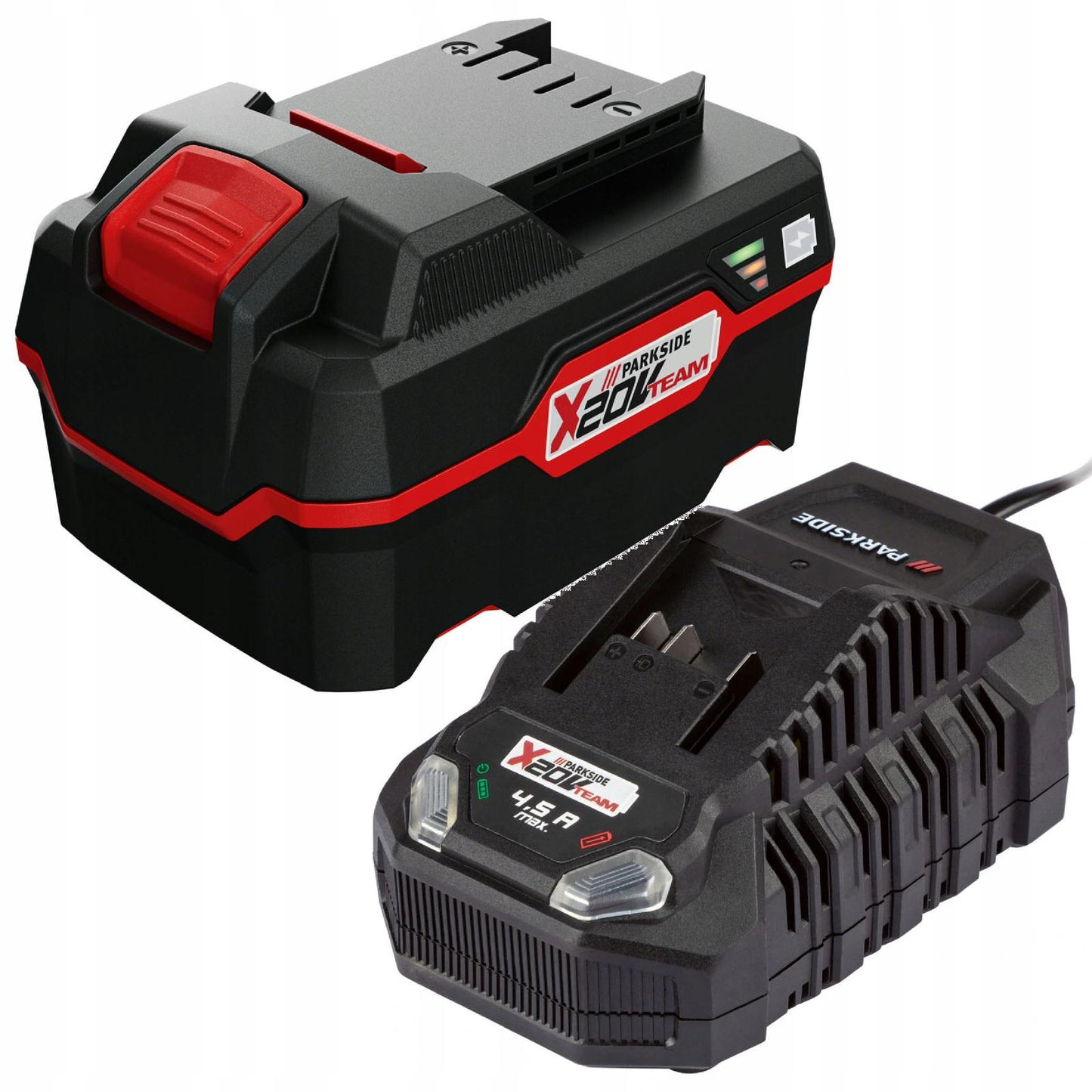 Set baterie și încărcător Parkside 20V 4.5A x 20V Team Series, 4Ah, GARANTIE 5 ANI