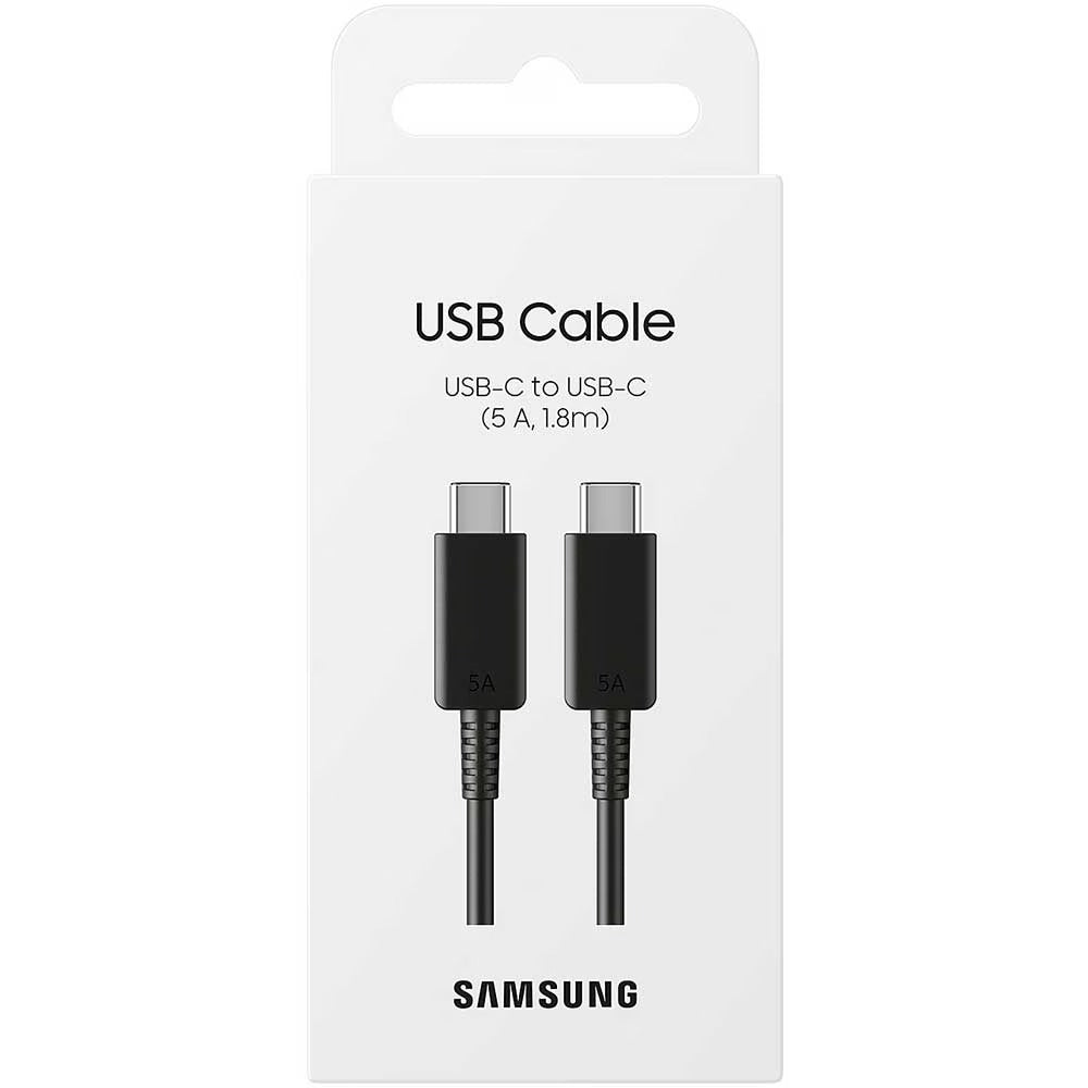 Cablu date SAMSUNG EP-DX310JBEGEU, USB-C - USB-C, 3A, 1.8m, negru