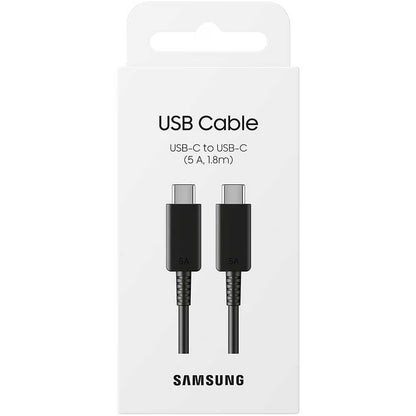 Cablu date SAMSUNG EP-DX310JBEGEU, USB-C - USB-C, 3A, 1.8m, negru