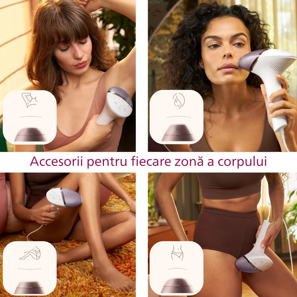 Epilator IPL PHILIPS Lumea Prestige Seria 8000 BRI947/00, 450.000 de impulsuri, 4 accesorii, senzor SmartSkin, GARANTIE 5 ANI