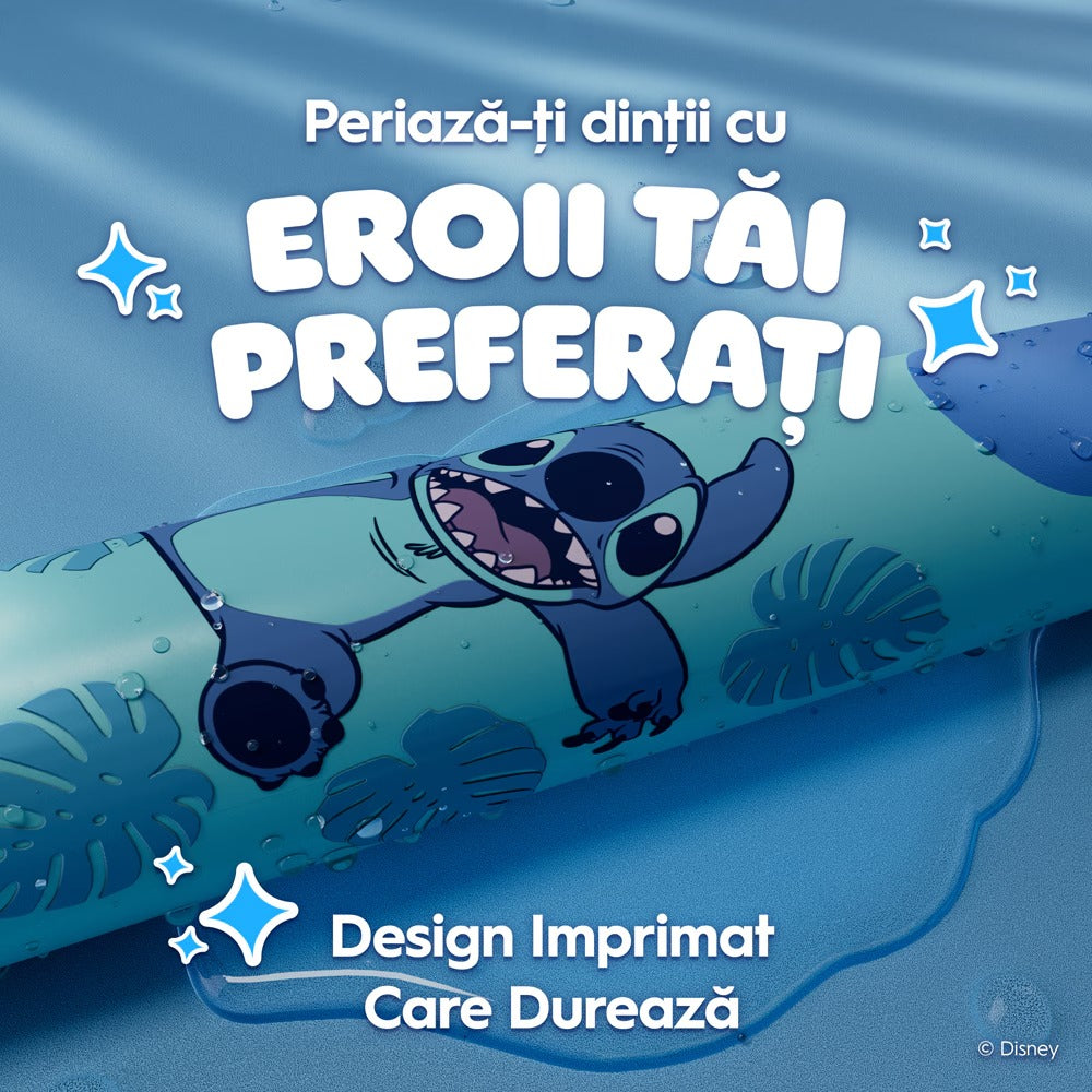 Periuta de dinti electrica copii ORAL-B iO Kids, Disney Stitch, 3 programe, 1 capat, albastru, GARANTIE 7 ANI