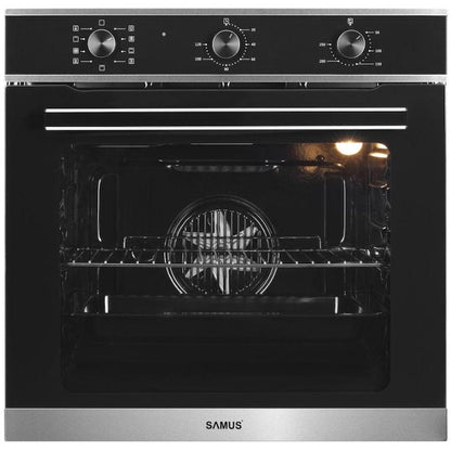 Cuptor incorporabil Samus SC628GX9, 75l, 9 functii preparare, Putere 2800W, Negru Argintiu, GARANTIE 12 ANI